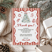 A Merry Little Red Stripe Christmas Baby Shower