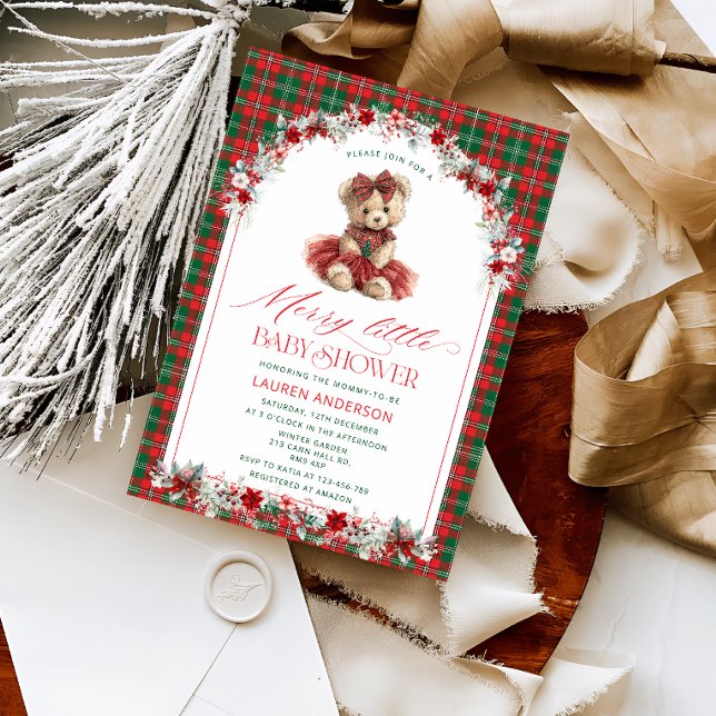 A Merry Little Tartan Baby Shower Invitation (Creator Uploaded)