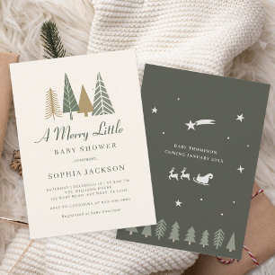 A Merry Little Winter Baby Shower Invitation