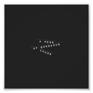 A Mess Of Gorgeous Chaos Embossed Labels Photo Print
