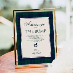 A message from the bump Classic plaid Toy Poster