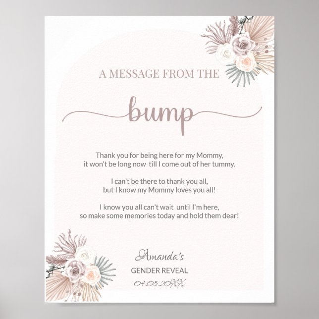 A Message From the Bump Poster (Front)