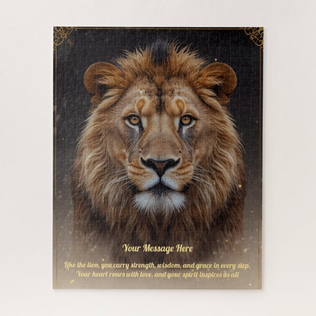 A Message of Love on your Lion Jigsaw Puzzle (Vertical)