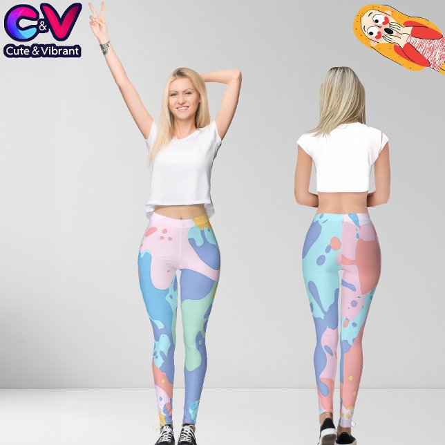 A messy pattern of stains of paint leggings (Creator Uploaded)