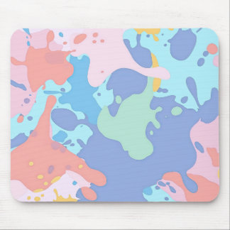 A messy pattern of stains of paint mouse pad