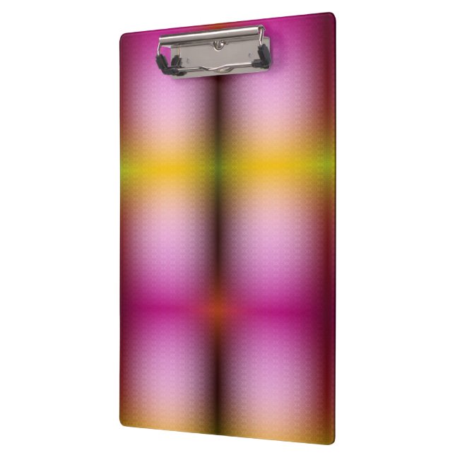 A metallic clipboard with a vibrant gradient  (Left)