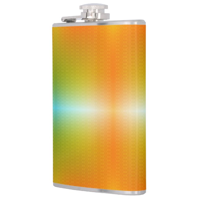 A metallic flask with a gradient design  (Left)