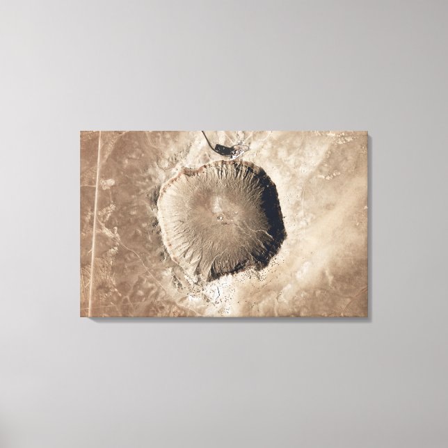 A meteorite impact crater canvas print (Front)