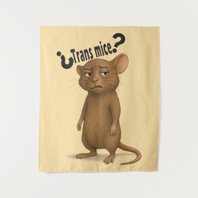 A mice confused by dumb statement tapestry (Front)