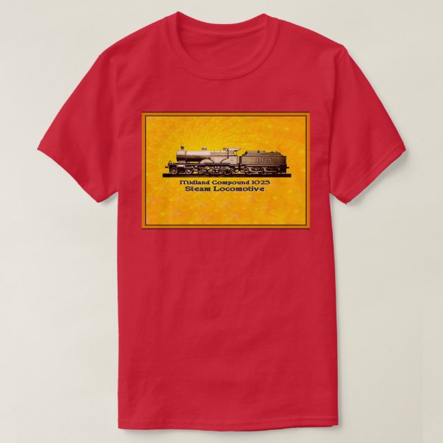 A Midland Compound 1025 Steam Locomotive 1907 T-Shirt (Design Front)