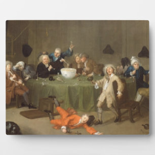 A Midnight Modern Conversation, c.1732 (oil on can Plaque
