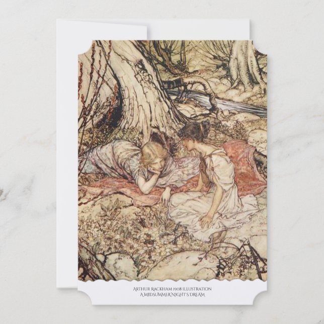 A Midsummer Night's Dream Wedding Invitation (Front)