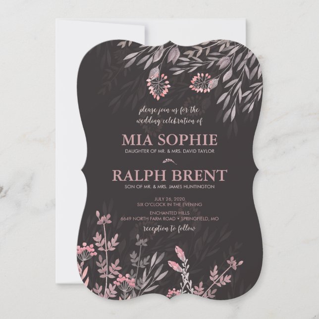 A Midsummer Night's Dream Wedding Invitation (Front)