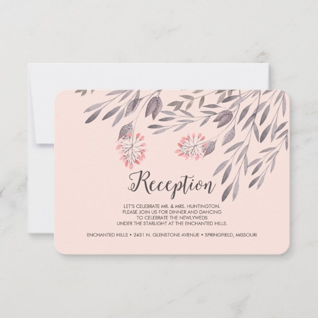 A Midsummer Night's Wedding Reception Enclosure Invitation (Front)