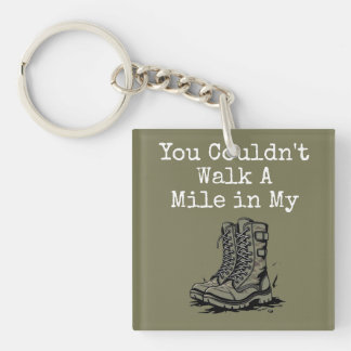 "A Mile in My Boots" Key Ring