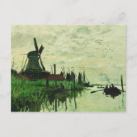 A Mill In Zandam 2 - Claude Monet - 1871