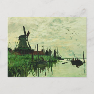 A Mill In Zandam 2 - Claude Monet - 1871 Postcard