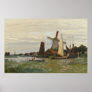 A Mill In Zandam - Claude Monet - 1871 Poster