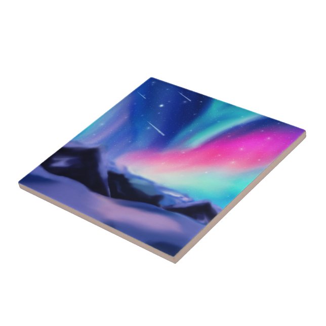 A Million Aurora Dreams Ceramic Tile (Side)