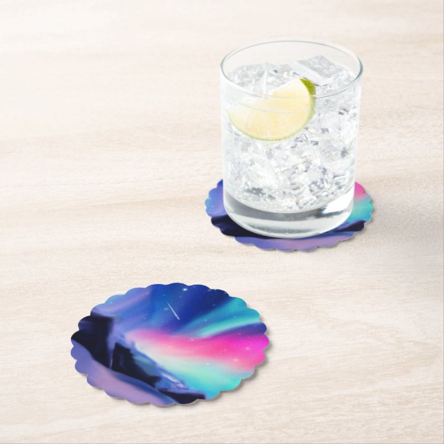 A Million Aurora Dreams Paper Coaster (Insitu)