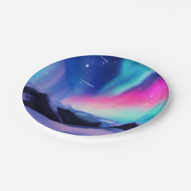 A Million Aurora Dreams Paper Plate (Angled)