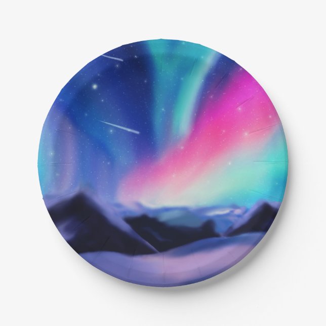 A Million Aurora Dreams Paper Plate (Front)