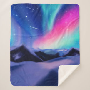 A Million Aurora Dreams Sherpa Blanket