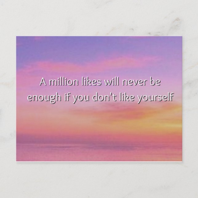 A Million Likes aesthetic Quote Postcard (Front)