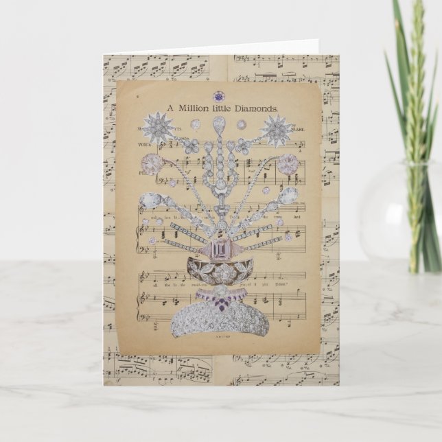 a million little diamonds holiday card (Front)