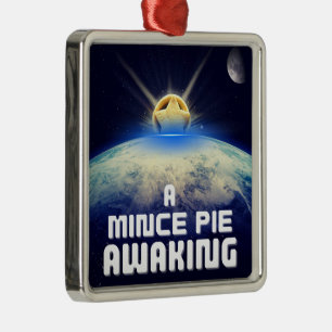 A Mince Pie Awaking Metal Tree Decoration