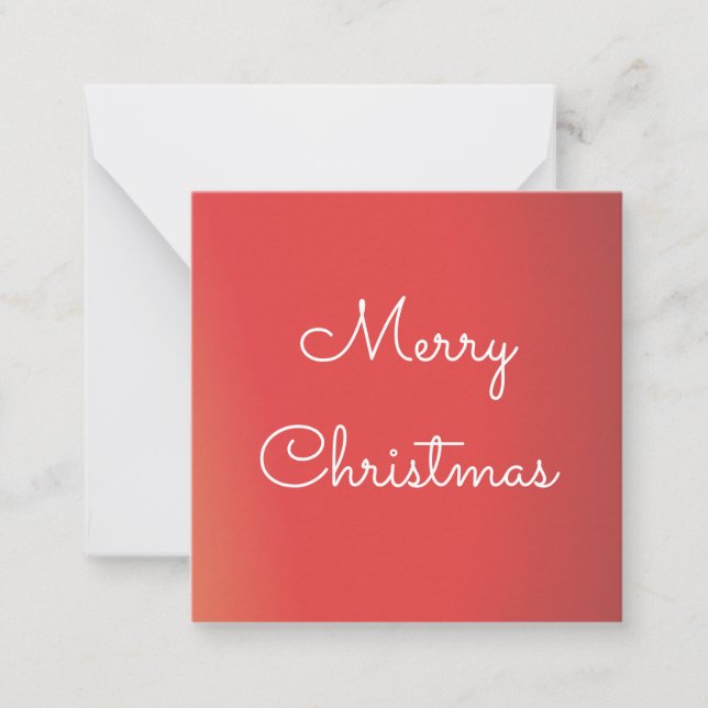 A Mini Personalised Christmas Card In Peach Coral (Front)