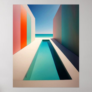 A minimalist pool of water poster
