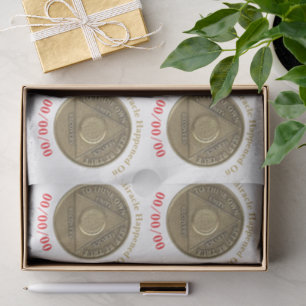 A Miracle Happened On CUSTOM DATE Sober Blank Coin Tissue Paper