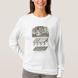 A mirror maker's workshop and tools, from the 'Enc T-Shirt