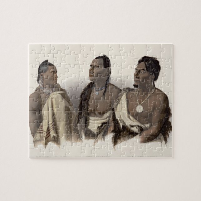 A Missouri Indian, an Oto Indian and the Chief of Jigsaw Puzzle (Horizontal)