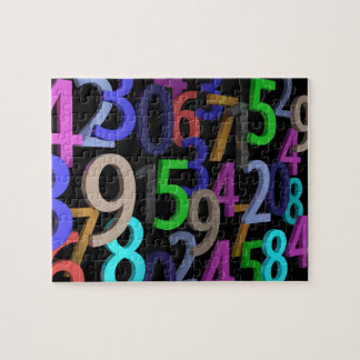 A Mixture of Colorful Numbers Pattern Jigsaw Puzzle