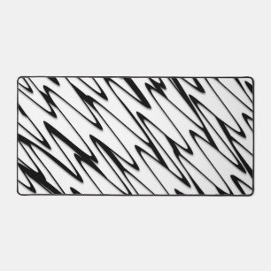 A Modern Abstract Energetic Line Art  Desk Mat
