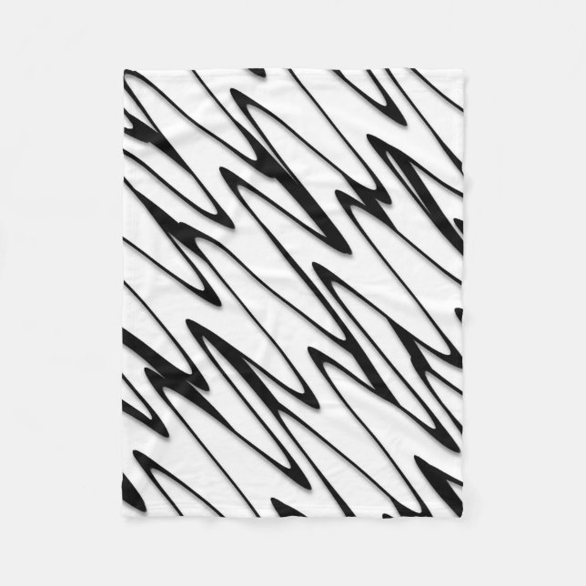 A Modern Abstract Energetic Line Art  Fleece Blanket (Front)