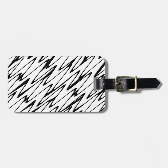 A Modern Abstract Energetic Line Art  Luggage Tag (Front Horizontal)
