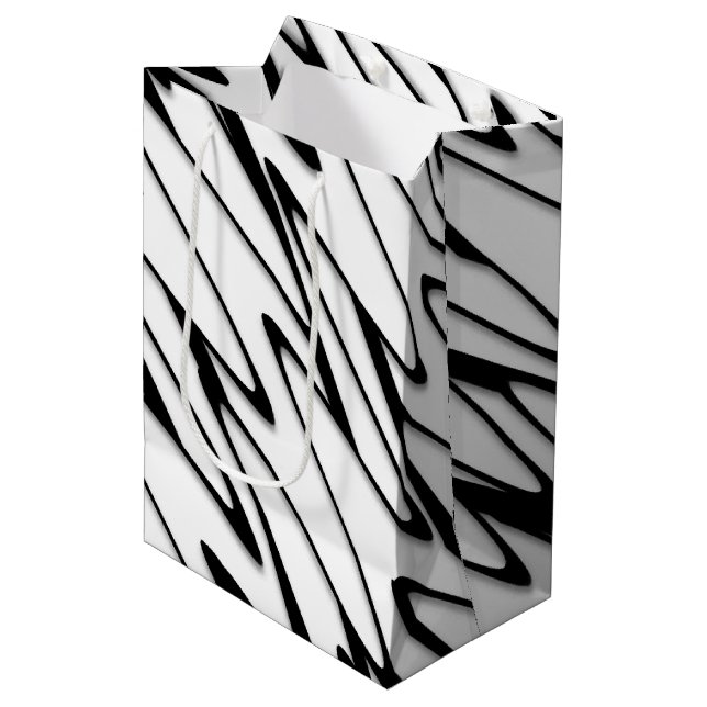 A Modern Abstract Energetic Line Art  Medium Gift Bag (Front Angled)
