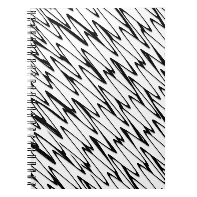 A Modern Abstract Energetic Line Art  Notebook (Front)