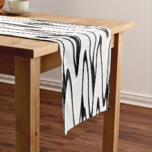 A Modern Abstract Energetic Line Art  Short Table Runner