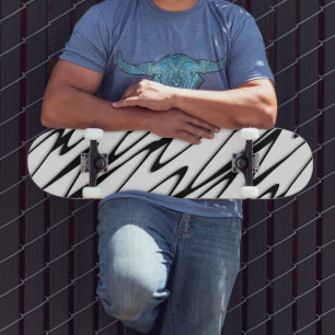 A Modern Abstract Energetic Line Art Skateboard