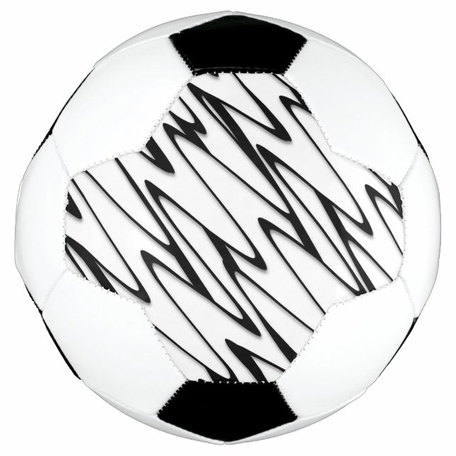 A Modern Abstract Energetic Line Art  Soccer Ball (Front)