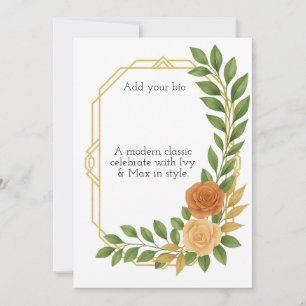 A modern classic for your big day. invitation