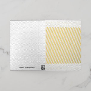 A modern design featuring a sleek combination of w foil greeting card