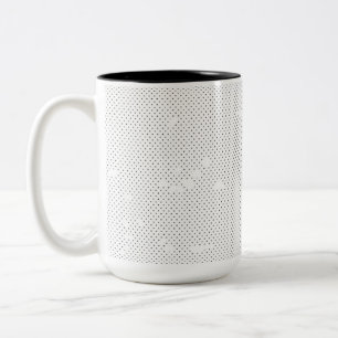 A modern design featuring a sleek combination of w Two-Tone coffee mug