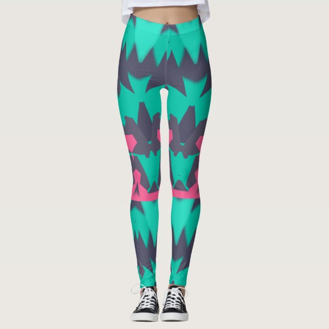 A modern multicolor seamless "Ratti_Creative_Arts" Leggings (Front)