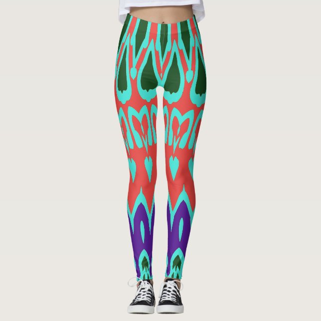 A modern multicolor seamless "Ratti_Creative_Arts" Leggings (Front)