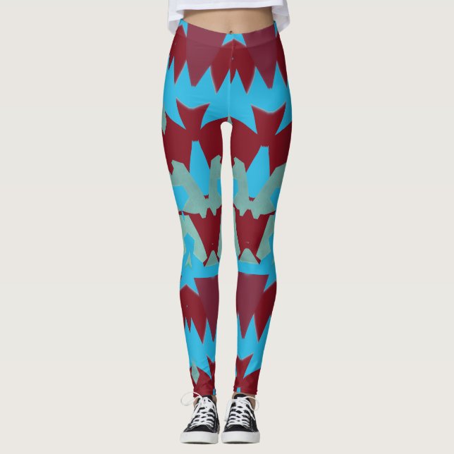 A modern multicolor seamless "Ratti_Creative_Arts" Leggings (Front)